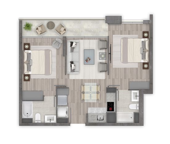DEPTO 306A │ 2D 2B