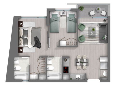 DEPTO 504B │ 2D 1B